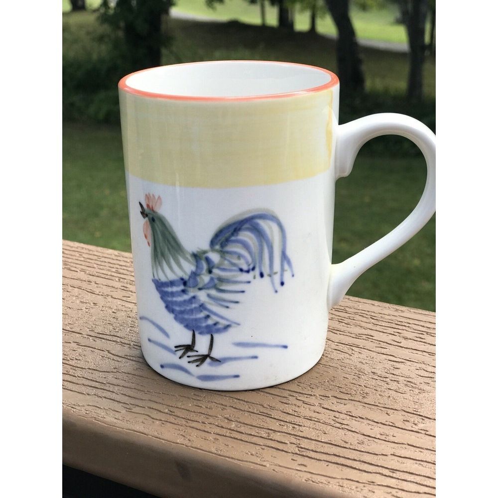 Rooster Coffee Mug Tabletops Gallery Unlimited‎ Hand Painted